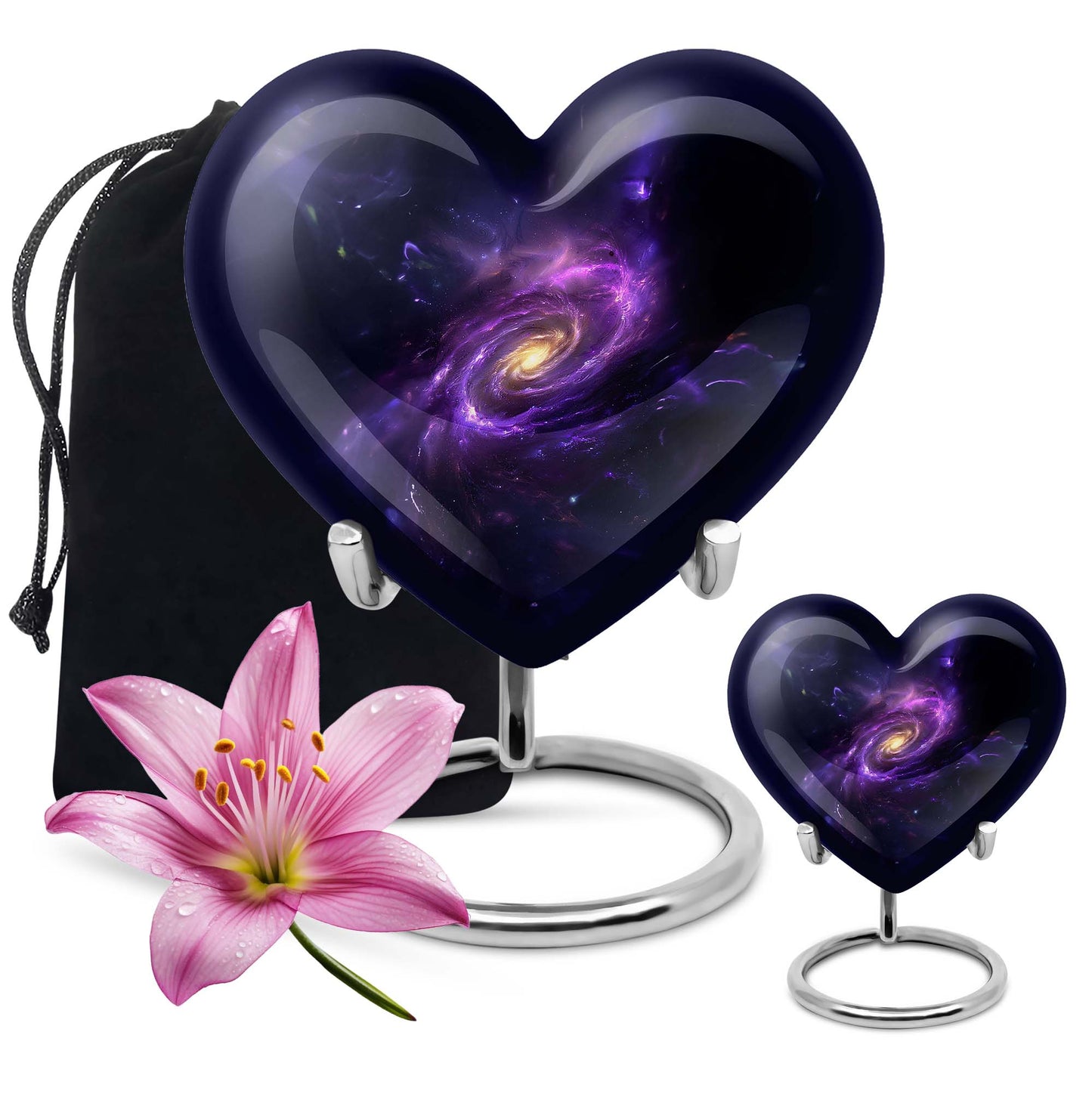 Personalized Galaxy Cremation Urn for Women - 10-inch, 200 cu in - Yatskia