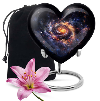 Personalized Galaxy Cremation Urn for Loved One - 10-inch, 200 cu in - Yatskia