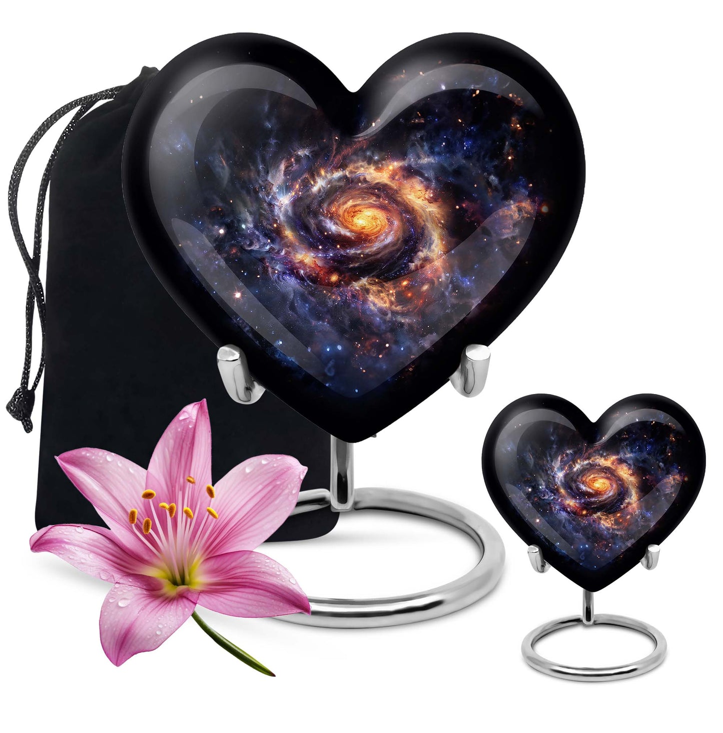 Personalized Galaxy Cremation Urn for Loved One - 10-inch, 200 cu in - Yatskia