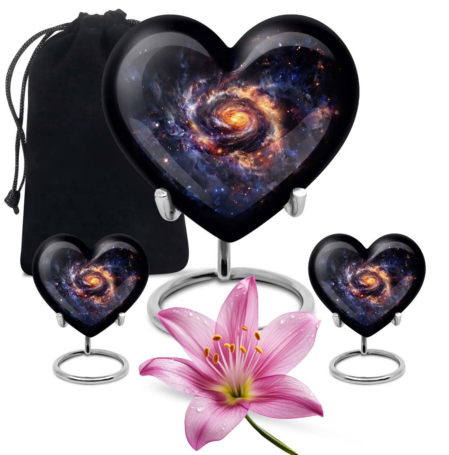 Personalized Galaxy Cremation Urn for Loved One - 10-inch, 200 cu in - Yatskia