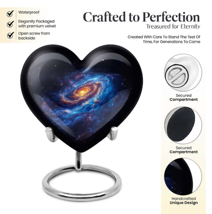 Galaxy heart urn