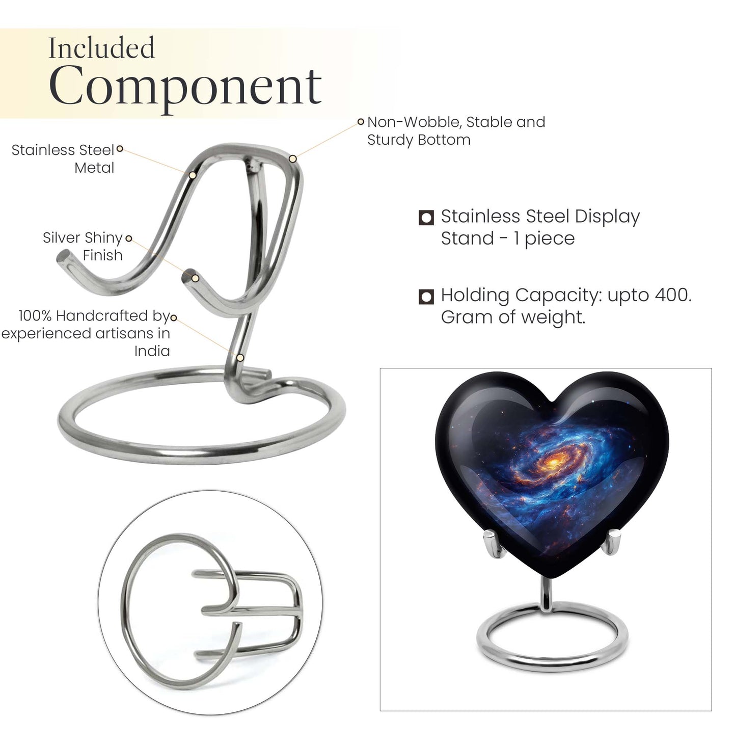 Galaxy heart urn