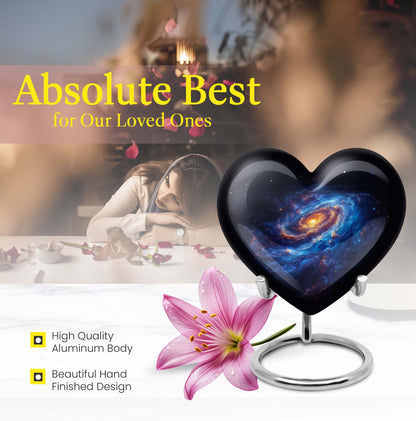 Galaxy heart urn