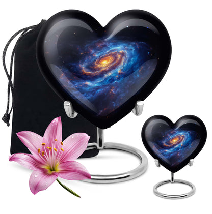 Personalized Galaxy Cremation Urn for Men & Women - 10-inch, 200 cu in - Yatskia