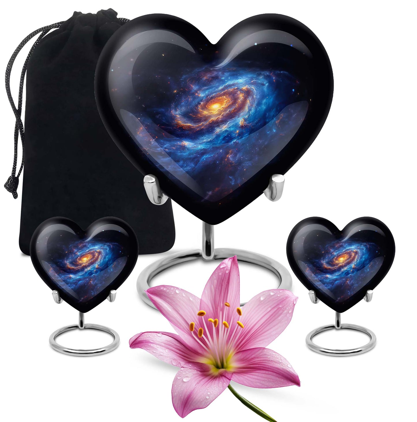 Personalized Galaxy Cremation Urn for Men & Women - 10-inch, 200 cu in - Yatskia