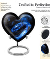 Large 10-inch heart galaxy Urn