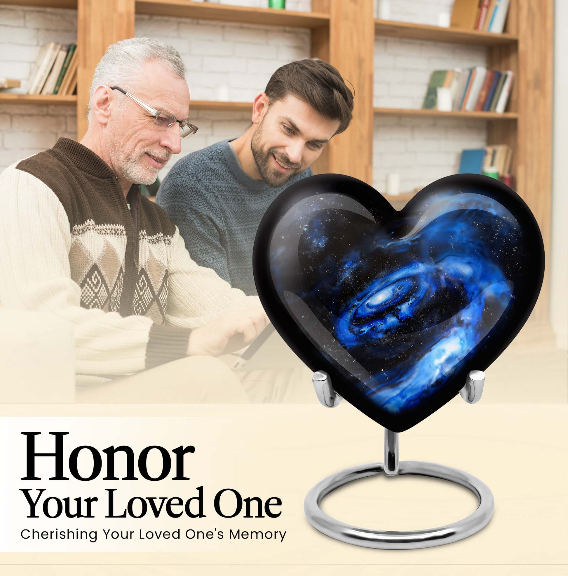 Large 10-inch heart galaxy Urn