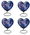 10-inch, Heart-shaped galaxy Urn in Purple Meadow theme,