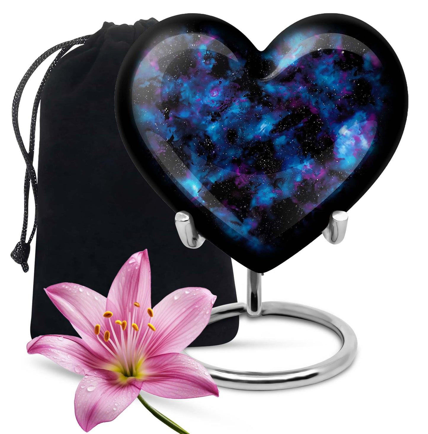 Personalized Galaxy Cremation Urn for Loved One - 10-inch, 200 cu in - Yatskia