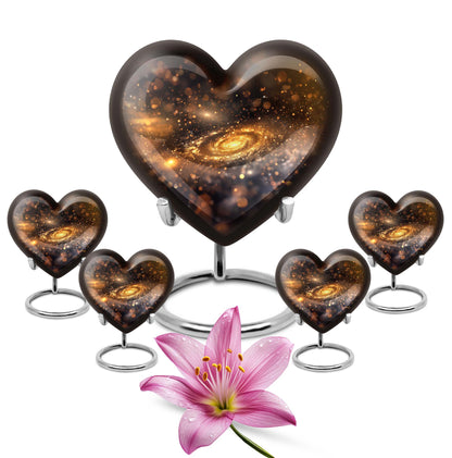 Galaxy Heart Cremation Urn