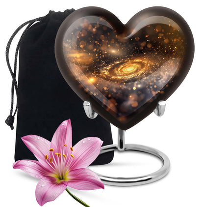 Personalized Galaxy Cremation Urn for Loved One - 10-inch, 200 cu in - Yatskia