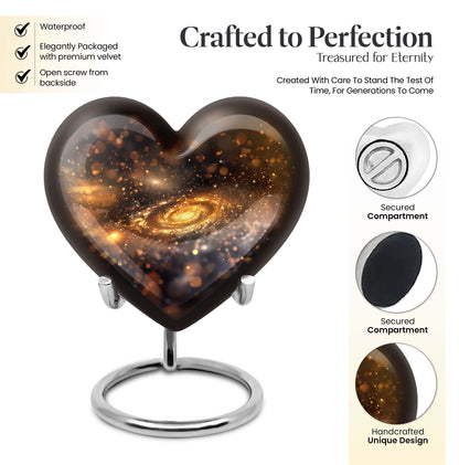 Galaxy Heart Cremation Urn