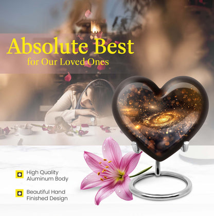 Galaxy Heart Cremation Urn