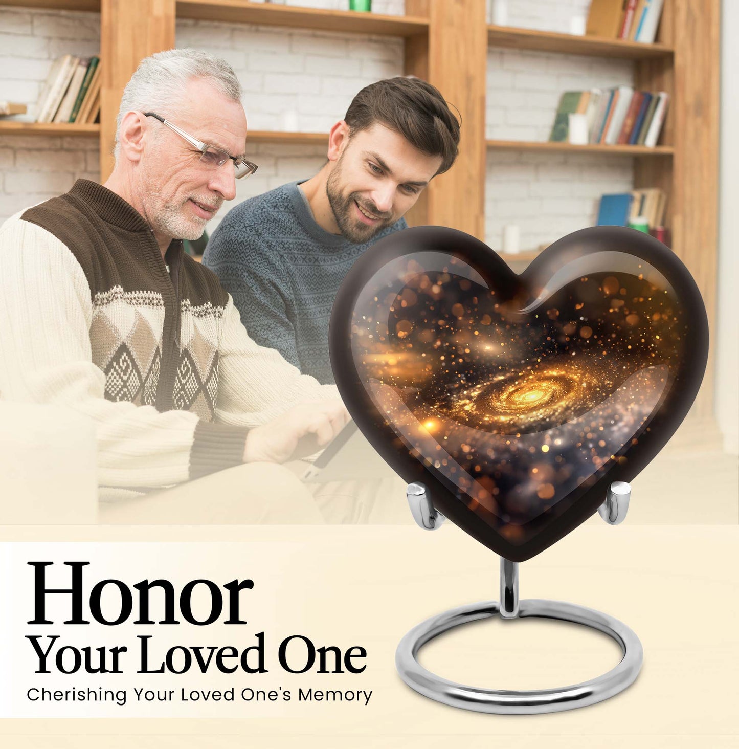 Galaxy Heart Cremation Urn