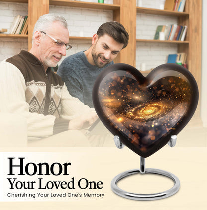 Galaxy Heart Cremation Urn