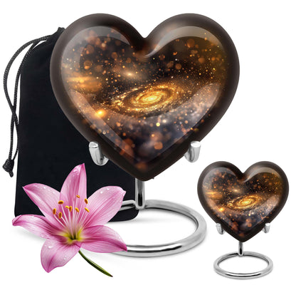 Personalized Galaxy Cremation Urn for Loved One - 10-inch, 200 cu in - Yatskia