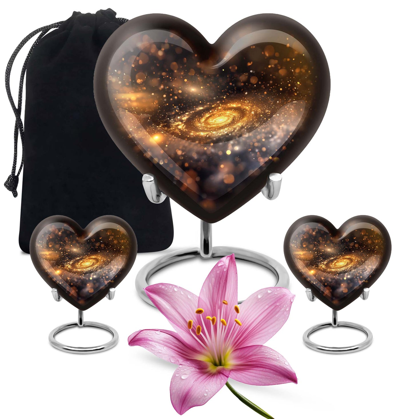 Personalized Galaxy Cremation Urn for Loved One - 10-inch, 200 cu in - Yatskia