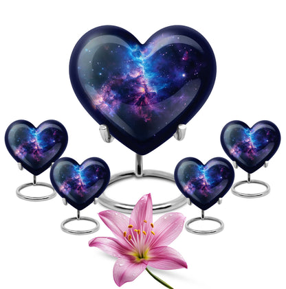 Galaxy Theme Large Urn With 4 Keepsake Urn