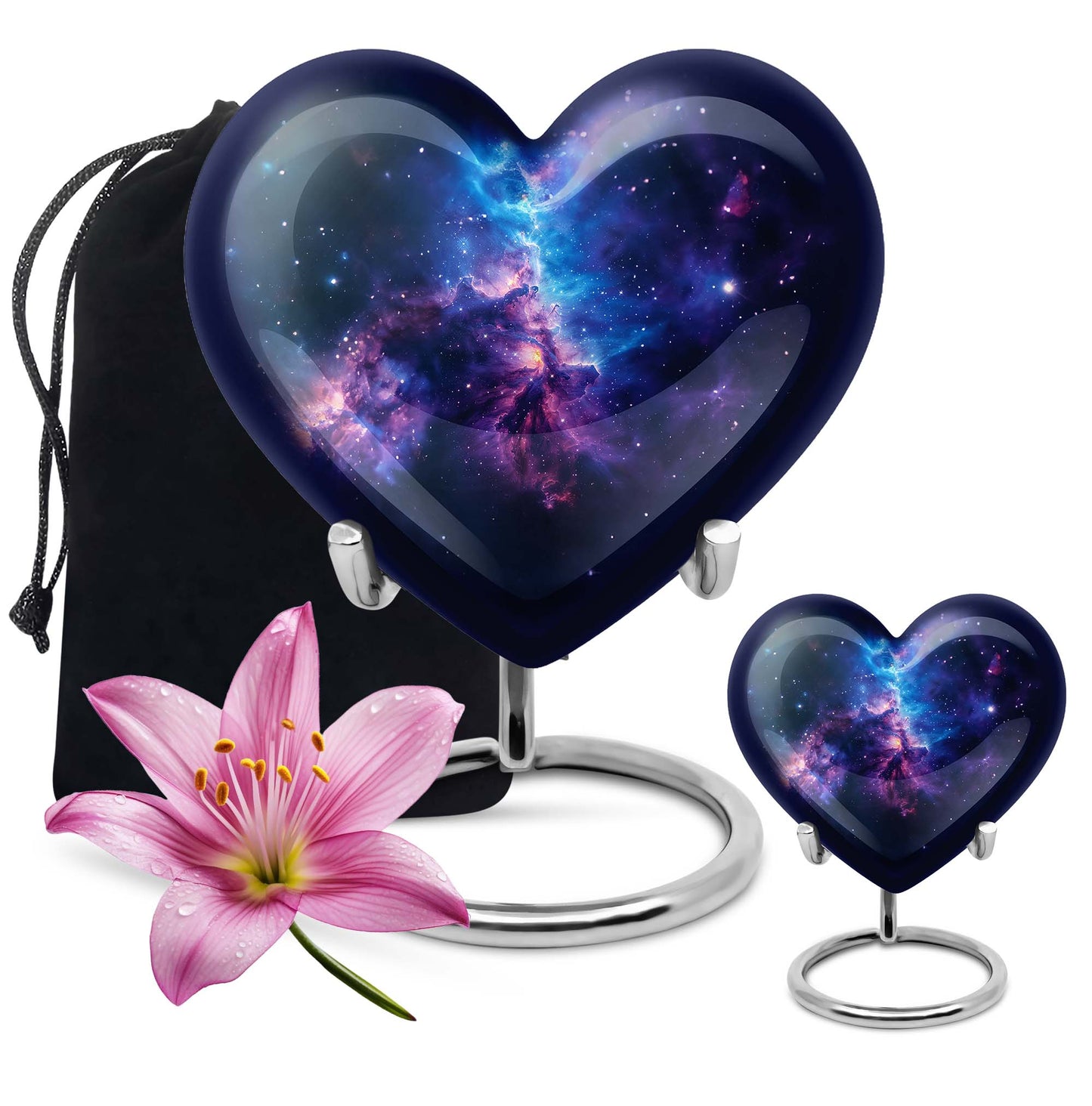 Galaxy Theme Large Urn With 1 Keepsake Urn