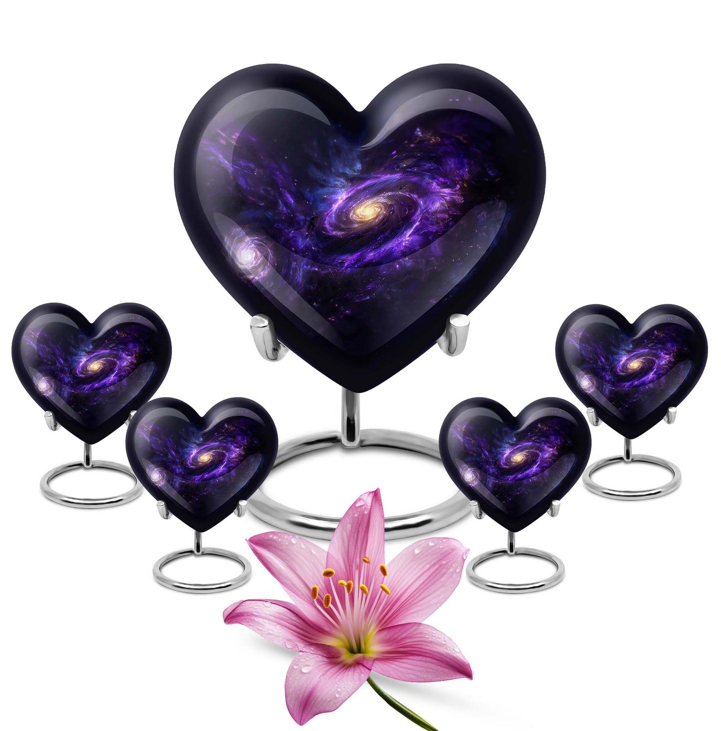 Galaxy Theme Large Urn With 4 Keepsake Urn