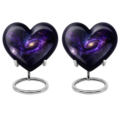 Heart-shaped Galaxy Urn for funeral.