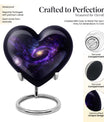 Heart-shaped Galaxy Urn for funeral.