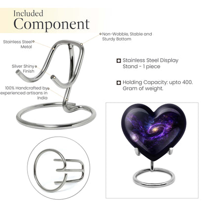 Heart-shaped Galaxy Urn for funeral.