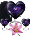 Heart-shaped Galaxy Urn for funeral.