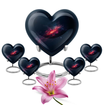 Galaxy Theme Large Urn With 4 Keepsake Urn
