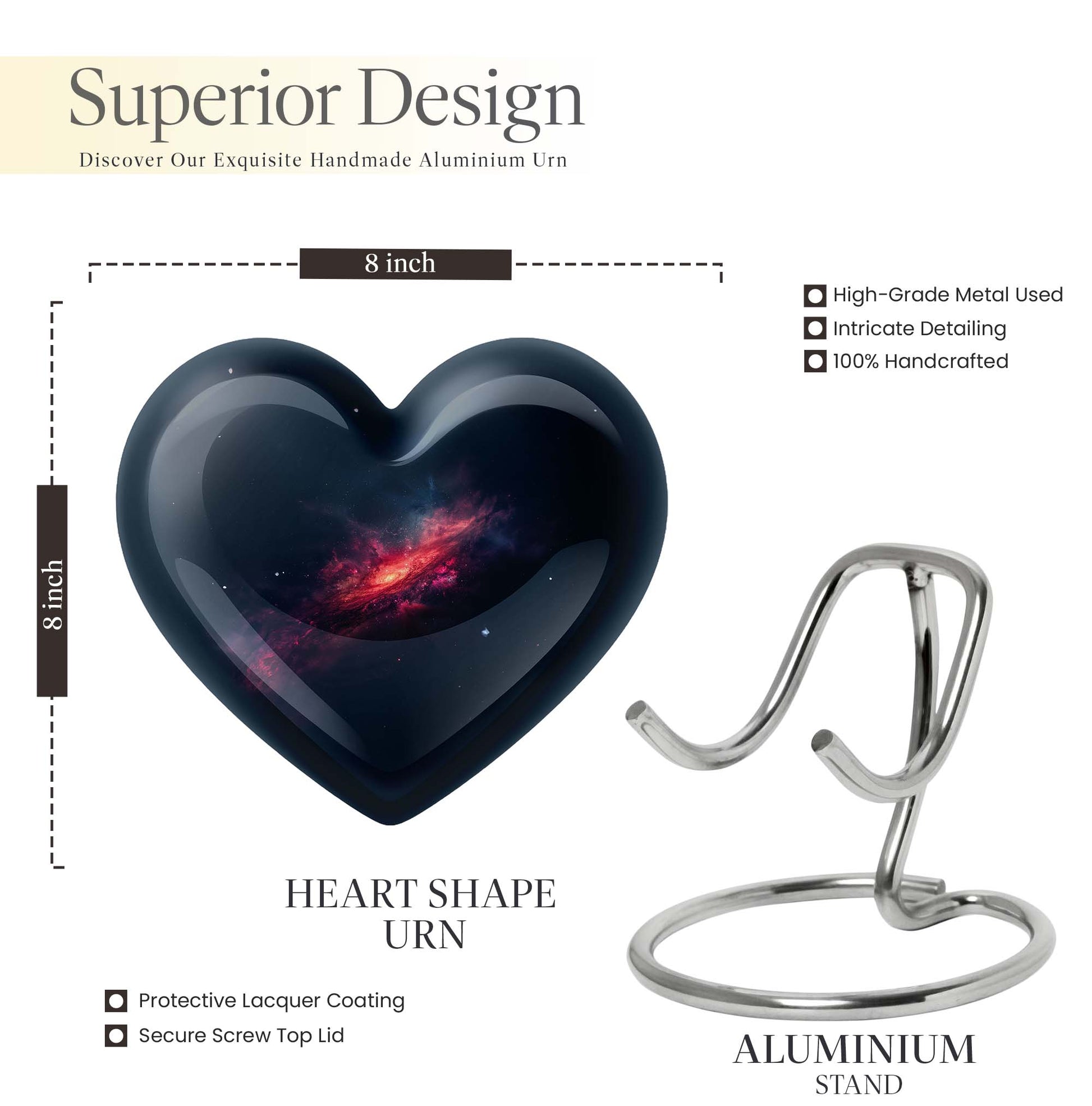 heart-shaped Galaxy Urn