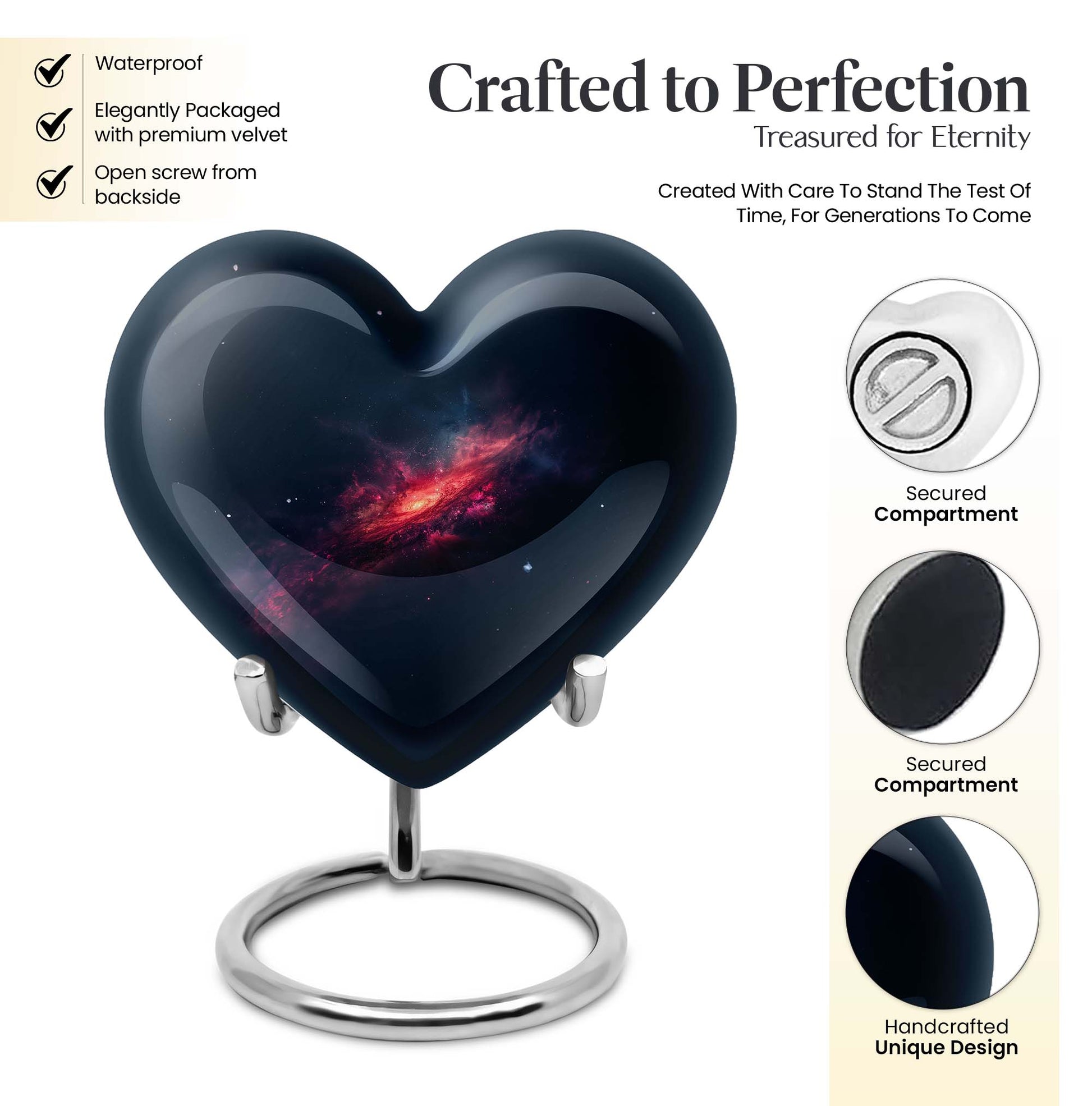 heart-shaped Galaxy Urn