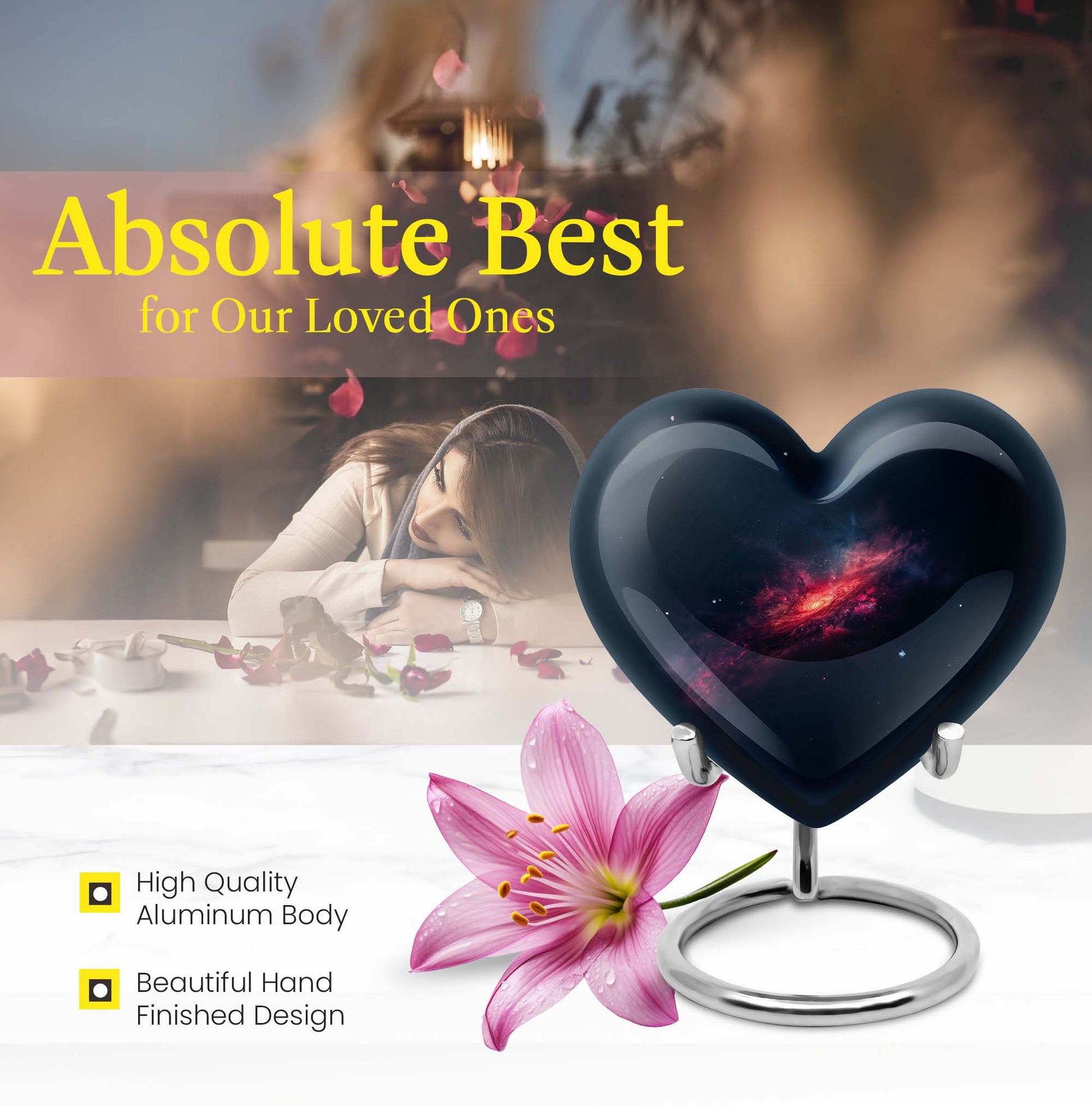 heart-shaped Galaxy Urn