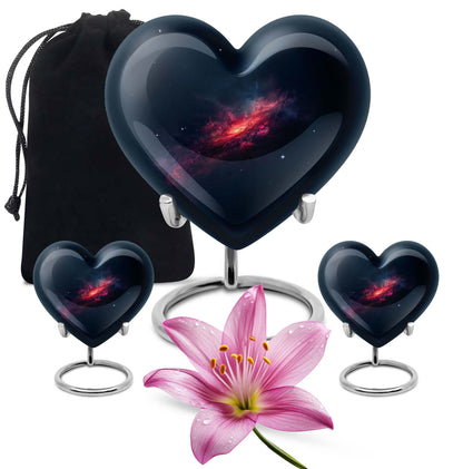 Galaxy Theme Large Urn With 2 Keepsake Urn