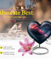 10-inch Galaxy Heart Urn in Purple Meadow theme 