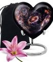 galaxy heart urn for adult female ashes