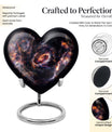 galaxy heart urn for adult female ashes