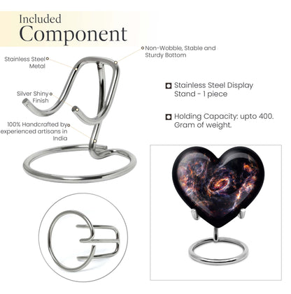 galaxy heart urn for adult female ashes