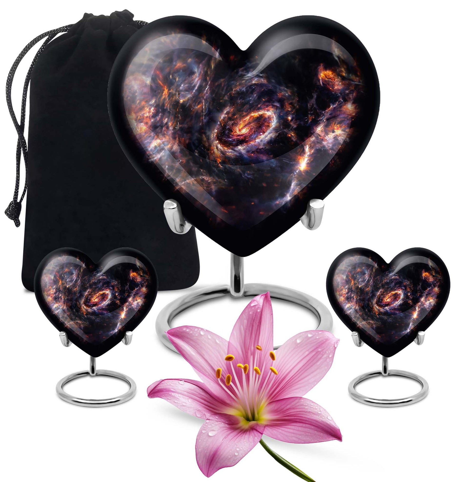 galaxy heart urn for adult female ashes