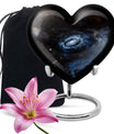 Galaxy Heart Urn in Purple Meadow theme