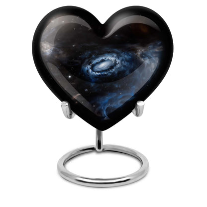 Galaxy Heart Urn in Purple Meadow theme