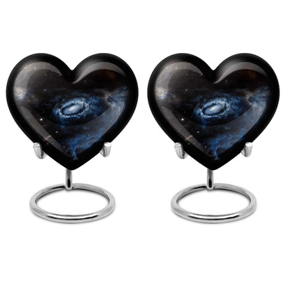Galaxy Heart Urn in Purple Meadow theme