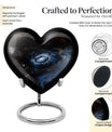 Galaxy Heart Urn in Purple Meadow theme