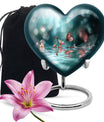  meadow heart-shaped butterfly urn for human ashes, 