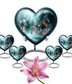  meadow heart-shaped butterfly urn for human ashes, 