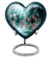  meadow heart-shaped butterfly urn for human ashes, 
