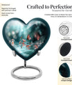  meadow heart-shaped butterfly urn for human ashes, 