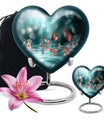  meadow heart-shaped butterfly urn for human ashes, 