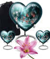  meadow heart-shaped butterfly urn for human ashes, 