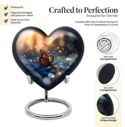 Heart-shaped Butterfly Urn