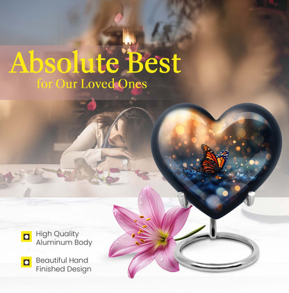 Heart-shaped Butterfly Urn